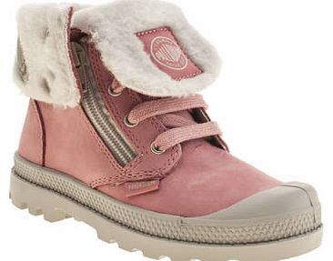 kids palladium pink baggy leather girls junior