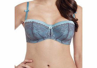 Panache Sky blue cotton blend padded bra