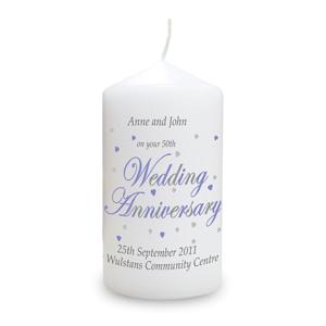 Personalised Anniversary Candle