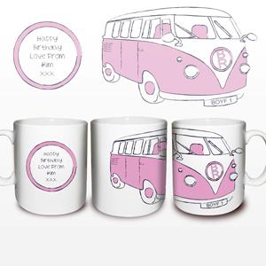 Pink Camper Van Mug