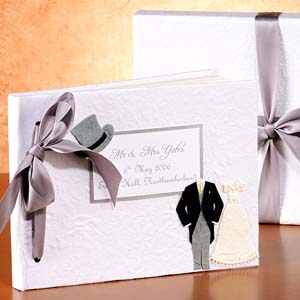 personalised Wedding Album Silver