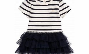 Petit Bateau Girls Dress with Tulle Skirt L13-14