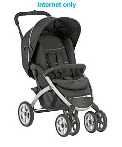 petite Star Dot Black Pushchair