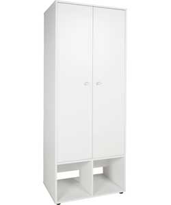 2 Door Wardrobe - White