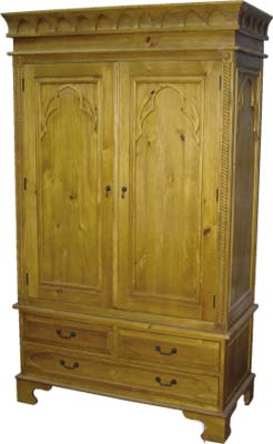 2 DOOR / 3 DRAWER WARDROBE MEDIEVAL