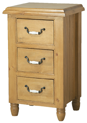 Bedside Cabinet 3 Drawer Provencal