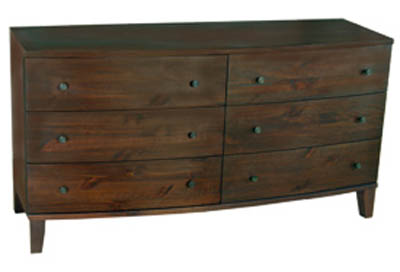 CHEST 6 DRAWER WIDE MADRID WALNUT