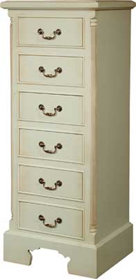 CHEST OF DRAWERS 6 DRAWER TALL SLIM GROSVENOR