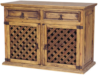 SIDE CABINET 2 DOOR 2 DRAWER CHETUMAL LATTICE