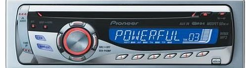 DEH-P40MP MP3/WMA/WAV AUX IN CD RDS TUNER, WHITE/BLUE DISP, RED BUTTON ILLUMINATION