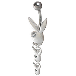 3 Bunny Drop Navel Ring