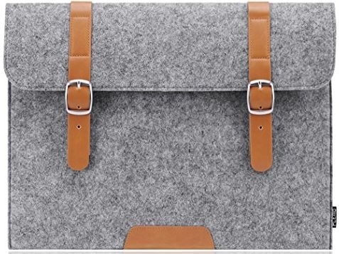 Plemo  Felt 15-15.6 Inch Laptop / Notebook Computer / MacBook / MacBook Pro Sleeve Case Bag Cover, Grey