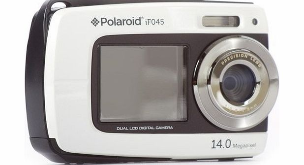 IF045 14 Megapixel Waterproof Dual Screen Digital Camera - White (14MP, 2 Screens, Waterproof to 3 Metres 2.7`` Screen)