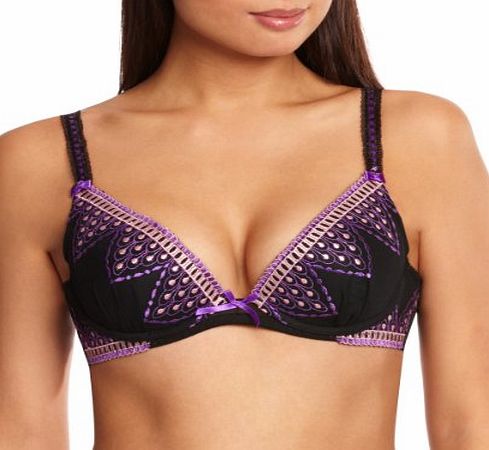 Gel Balcony Womens Bra Black/Purple 30F