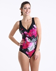 Sorento Control Swimsuit - Pink and Black