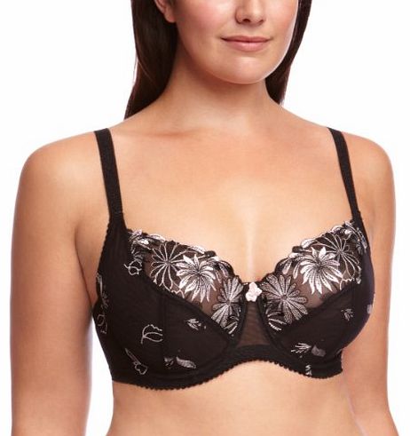 St Tropez Full Cup Womens Bra Black/Pink 36GG