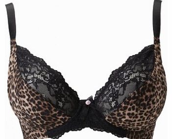 Tease Plunge Underwired Bra Animal 36G