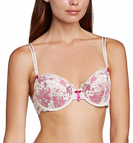 Womens Amour Balcony Everyday Bra, Pink (Nude/Fuchsia), 34B