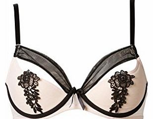 Womens Boudoir Plunge Everyday Bra, Beige (Nude/Black), 40FF