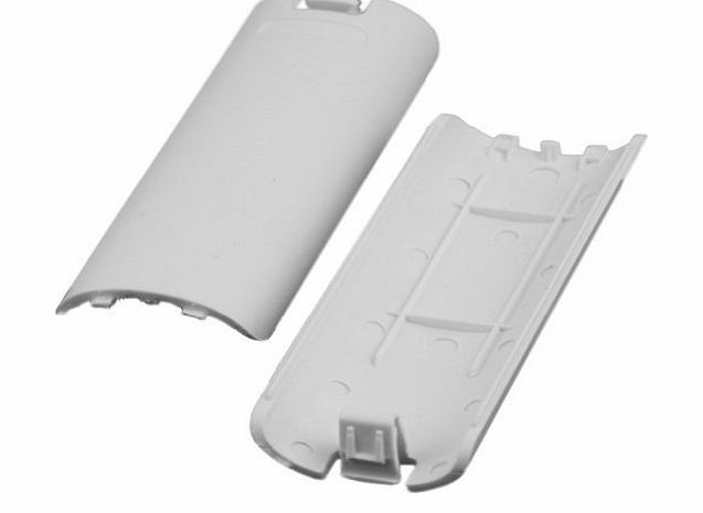 2 PCS New Battery Back Door Shell Cover for Nintendo Wii Remote Controller White