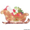 Santa In Sleigh Mesh Silhouette 44cm