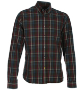 Burgundy, Brown and Blue Check Shirt