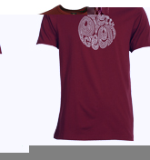 Burgundy T-Shirt with Mosaic Logo