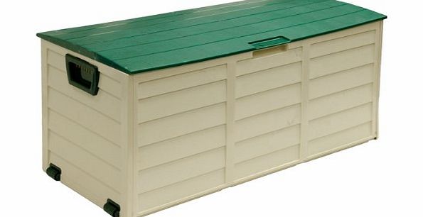 Proqom 227L Beige Plastic Garden Storage / Cushion Box / Chest / Shed