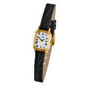 ladies black strap watch