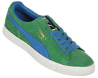 Clyde Script Amazon/Blue Suede Trainers