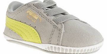 kids puma light grey suede classic boys baby