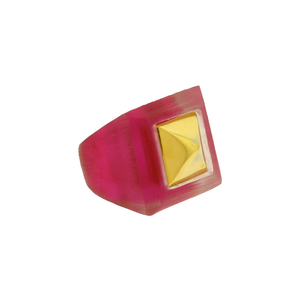 Stud Ring- Fuschia