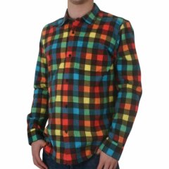 Mens Quiksilver Fuze Flannel Shirt Expresso