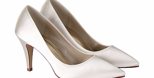 Vivian Satin Point Toe Court Shoes,