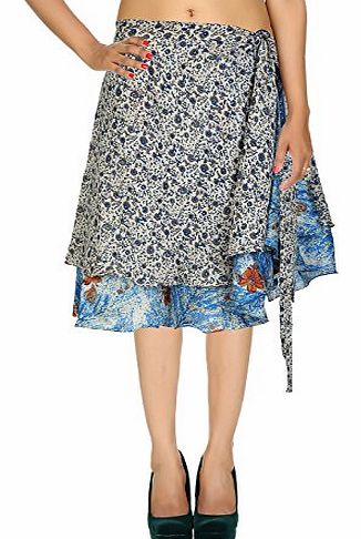 Indian Designer Skirt Printed Wrap Around Short women Skirt