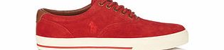 Ralph Lauren Vaughn red suede sneakers