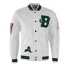 Raw Blue  B Winter Varsity Jackets (White)