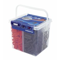 Uno Wallplugs and Screws Mixed Bucket 460 Pieces