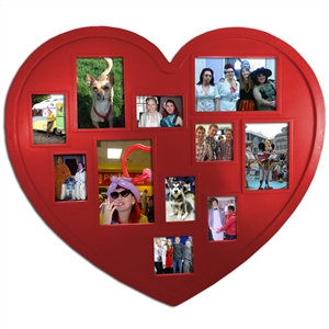 Heart Multi Aperture Photo Frame