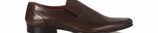 Red Tape Sherston brown leather slip-on shoes