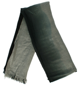 Light Grey to Black Tassle Scarf