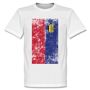 Liechenstien Flag T-Shirt - White