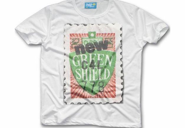 Mens Green Shield Stamp T-shirt - Small