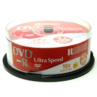 DVD-R 16x Branded in 25 Cake