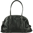 Robe di Firenze Black Bowling-style Leather Bag