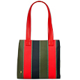 Roberta di Camerino Multicolor Bands Canvas & Leather Tote Bag