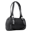 Roccobarocco Black Signature Mini Barrel Bag