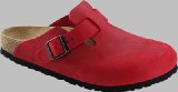 BIRKENSTOCK Boston, Clogs, Waxy Leather, Red, Narrow Width, Size 39