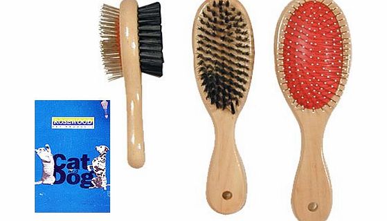 ROSEWOOD  Double Sided Dog Brush-M