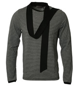 Black and Grey Stripe Long Sleeve